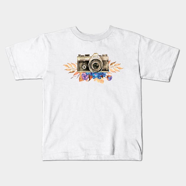 camera Kids T-Shirt by graphicganga